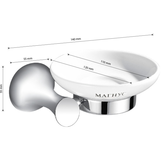 Мыльница MAGNUS ART85004 хром