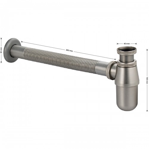 Нижняя часть сифона МАГНУС ART8725 Сатин, Нержавеющая сталь